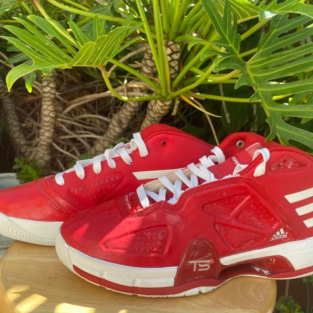 Adidas TS Commander LT G08124 Red White Basketball Shoes - Picture 3 of 8